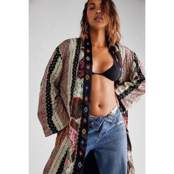 New Free People Kayla Duster Size Medium - Picture 3 of 10